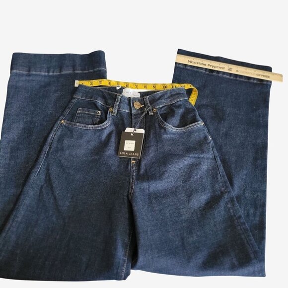 LOLA JEANS MiLAN -DRB High Rise Wide Leg Jeans Ultra High-Rise Sz 24- NWT - Picture 10 of 10